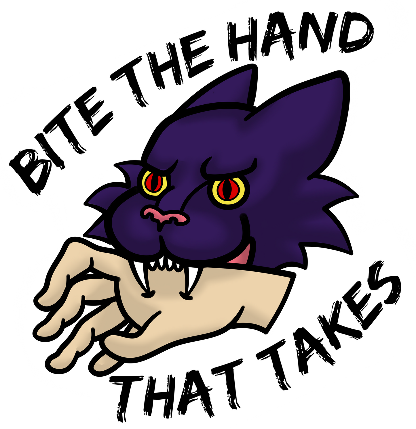Bite the Hand Sticker - 2 in