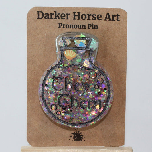 They/Them - Potion Bottle Pronoun Pin