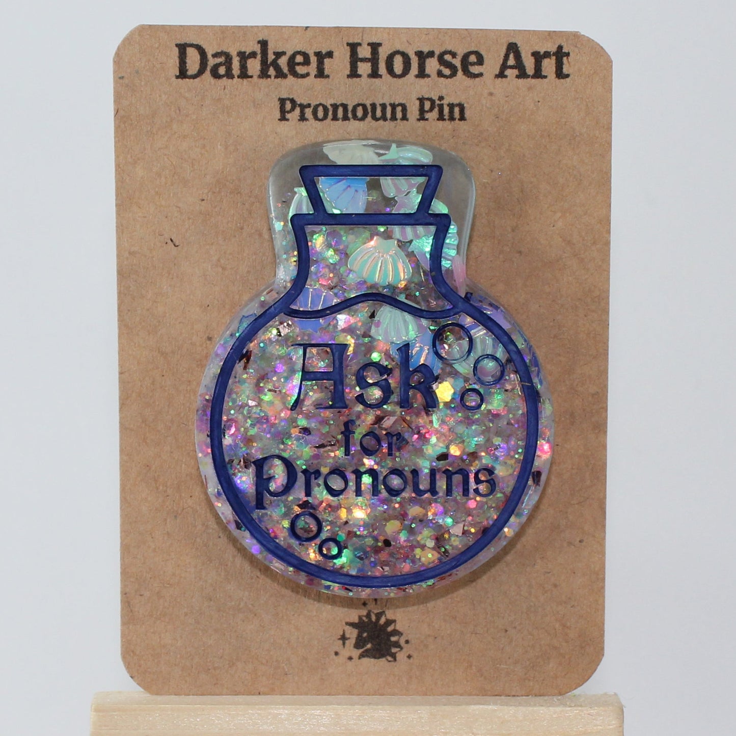 Ask for Pronouns - Potion Bottle Pronoun Pin