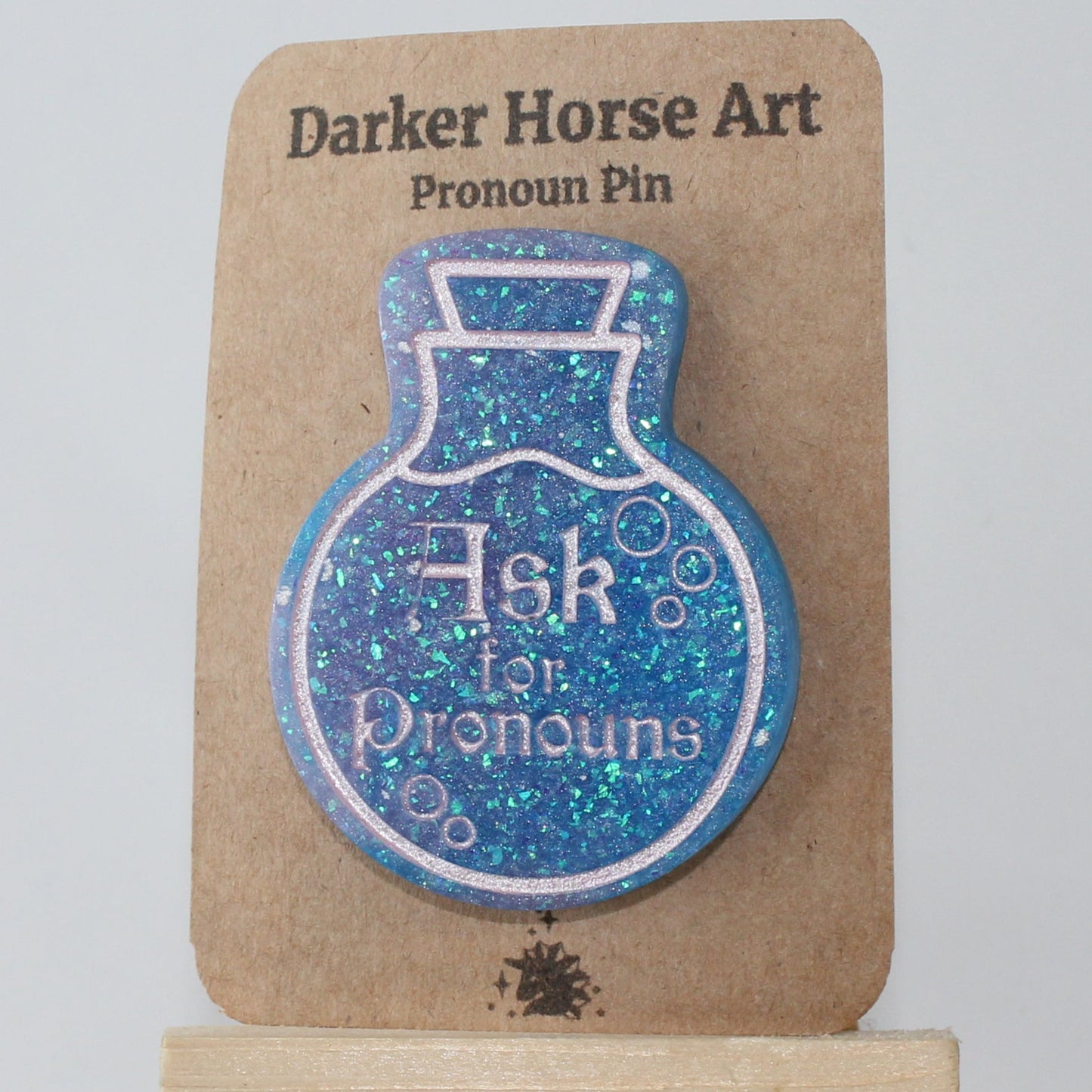 Ask for Pronouns - Potion Bottle Pronoun Pin