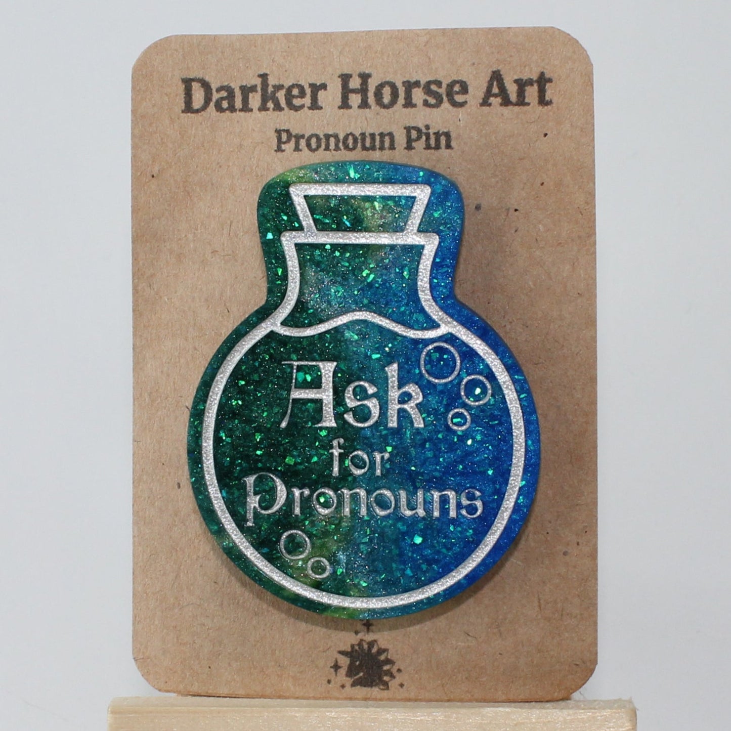 Ask for Pronouns - Potion Bottle Pronoun Pin