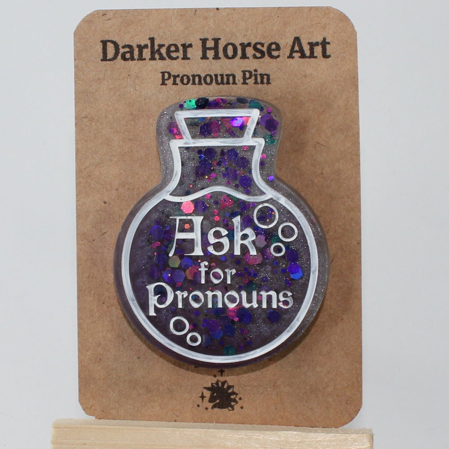 Ask for Pronouns - Potion Bottle Pronoun Pin