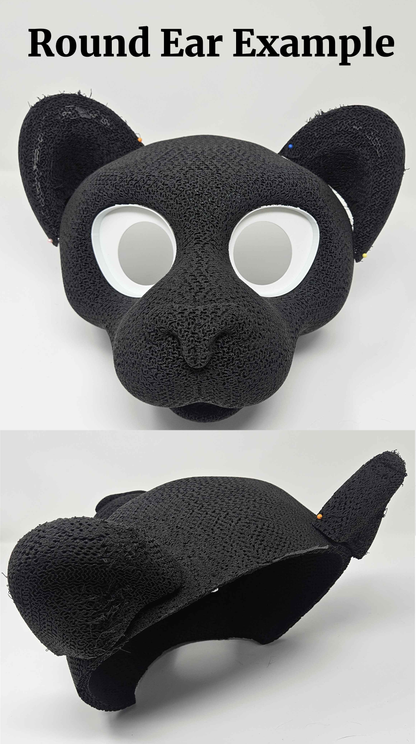 Small Cat Fursuit Head Base - TPU, Print-to-Order