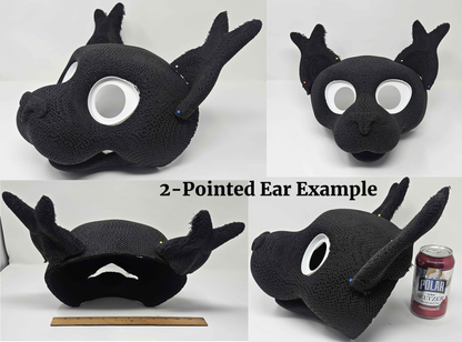 Small Cat Fursuit Head Base - TPU, Print-to-Order