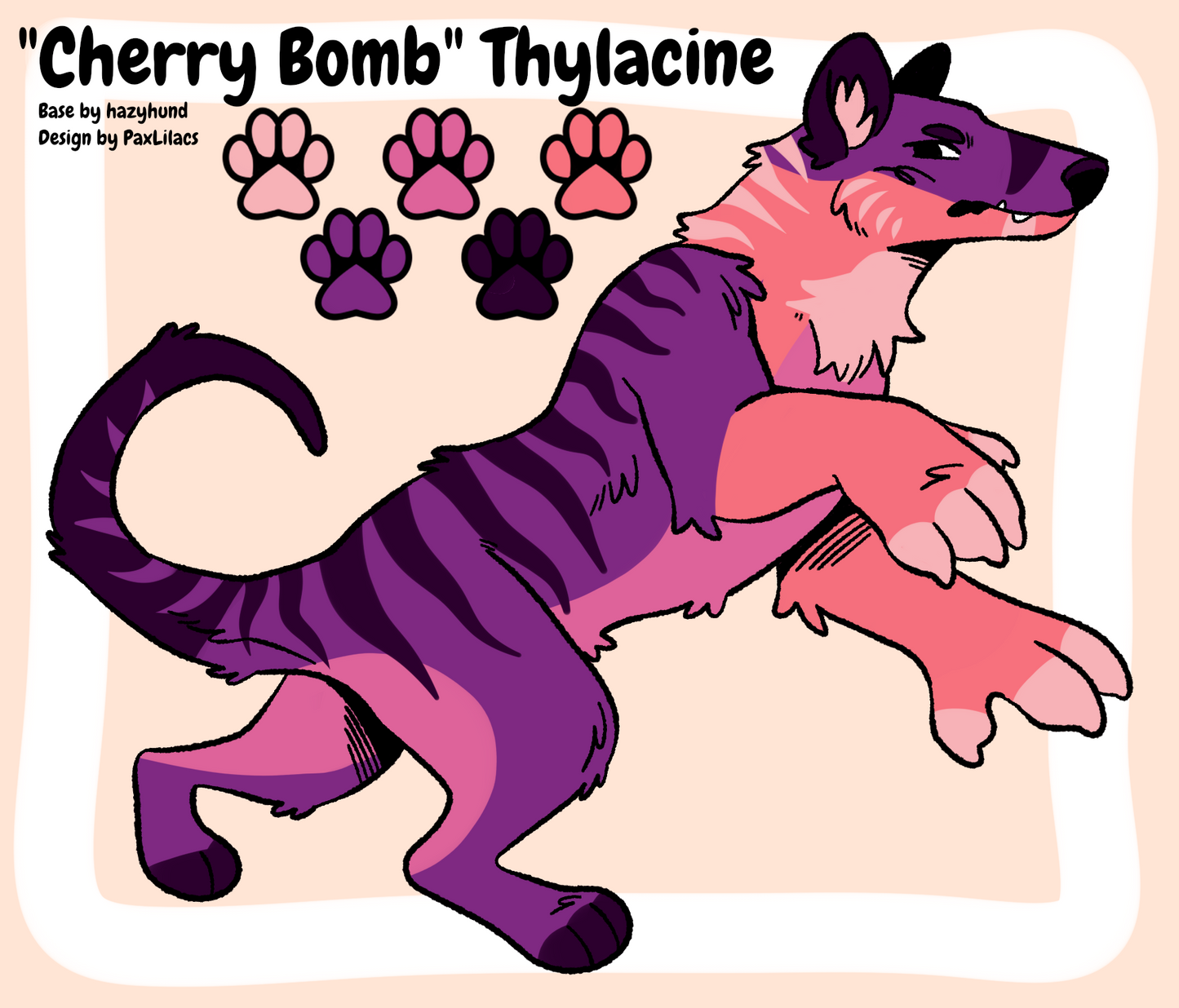Cherry Bomb Thylacine Adoptable