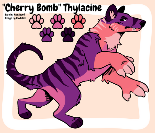 Cherry Bomb Thylacine Adoptable
