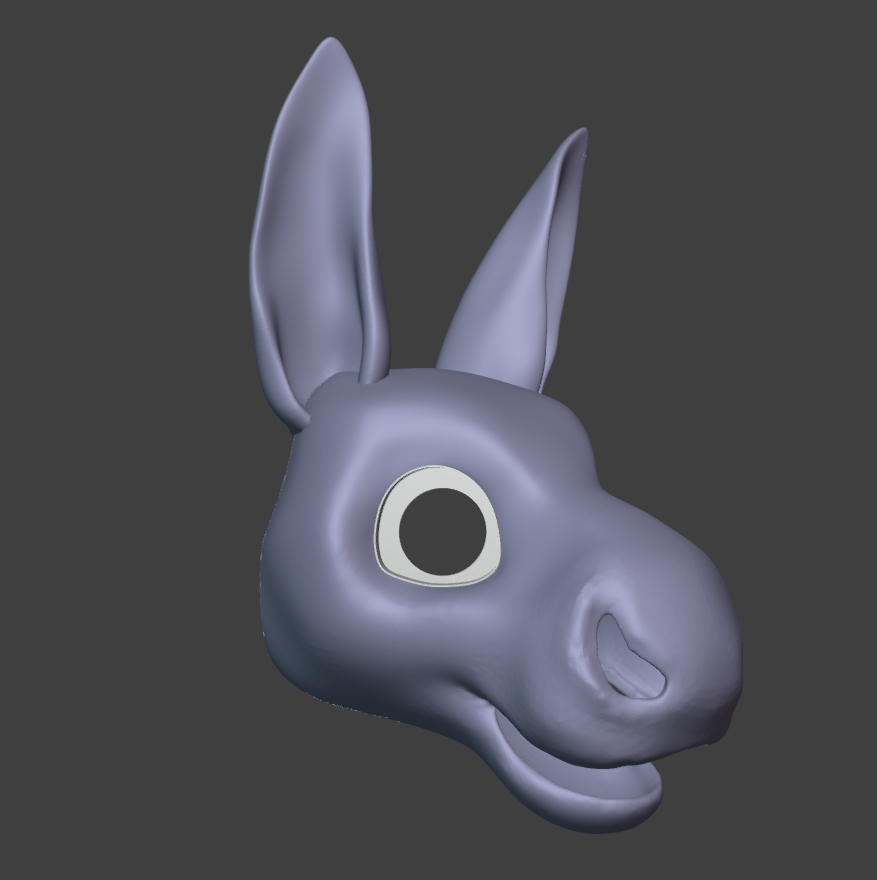 Donkey Fursuit Head Base - TPU, Print-to-Order