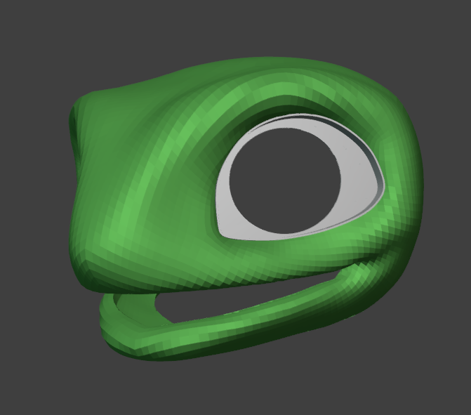 Amphibian Fursuit Head Base - TPU, Print-to-Order