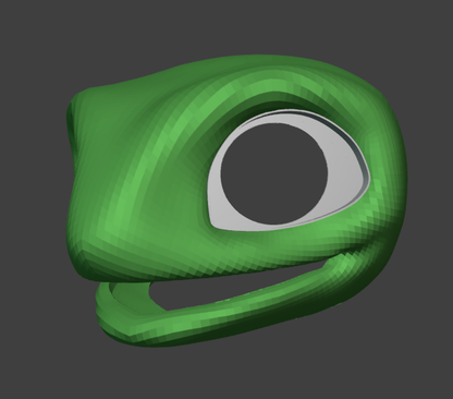 Amphibian Fursuit Head Base - TPU, Print-to-Order
