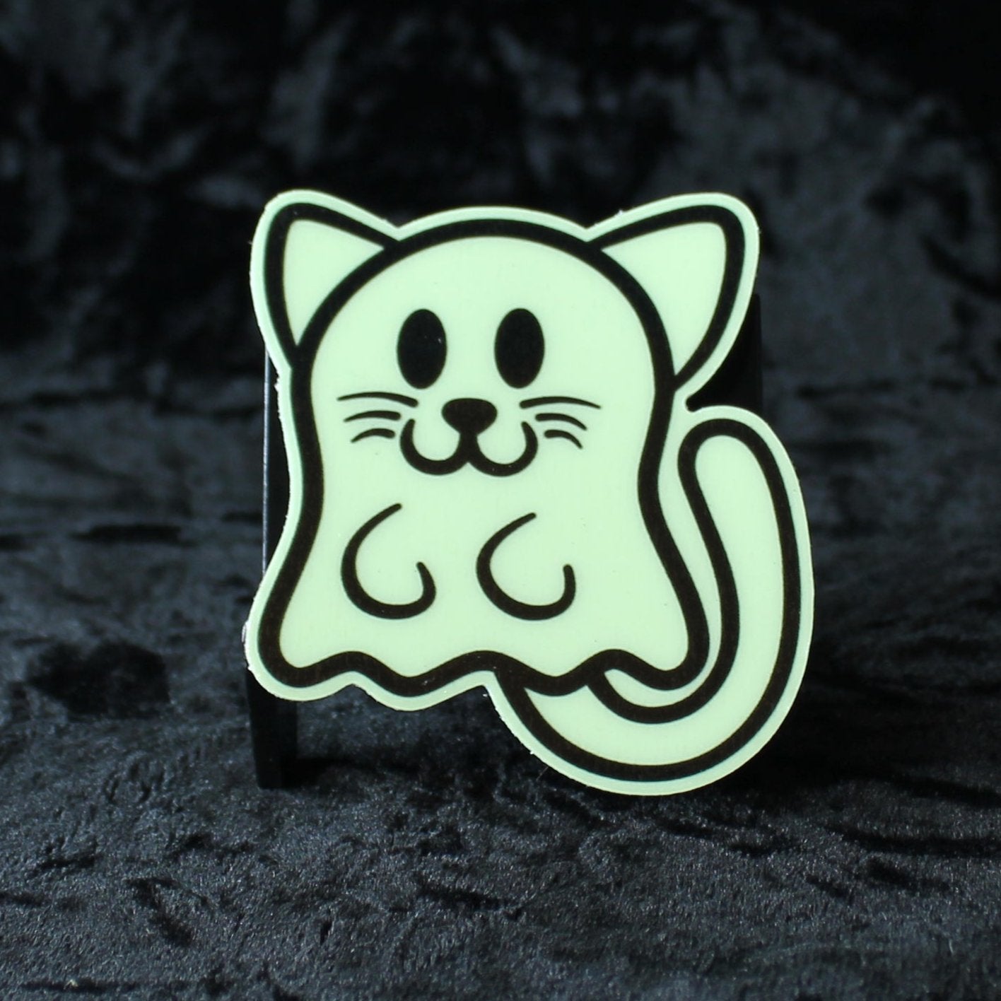 Ghost Kitty Glowing Sticker - 2.5 in