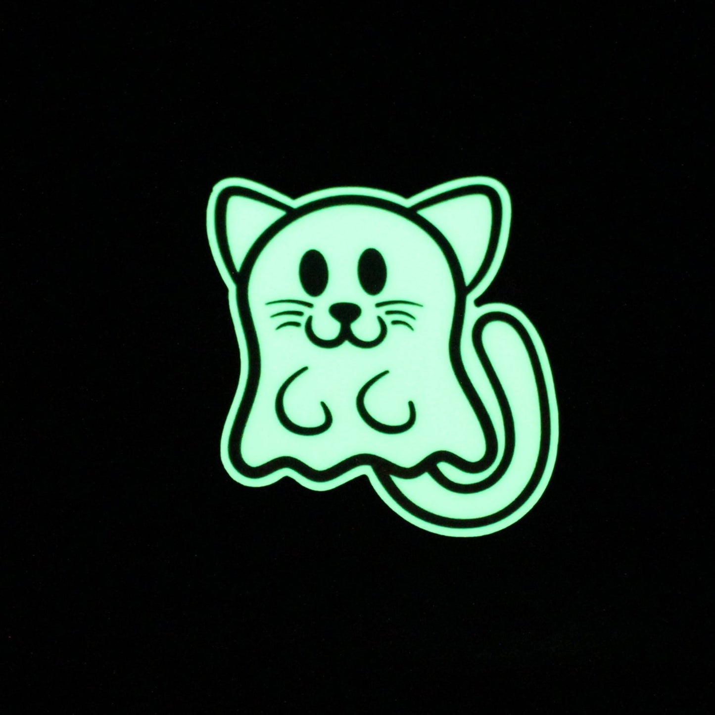 Ghost Kitty Glowing Sticker - 2.5 in