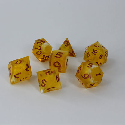 Fungal Sunshine - Set of 7 Gaming Dice - Roman Font