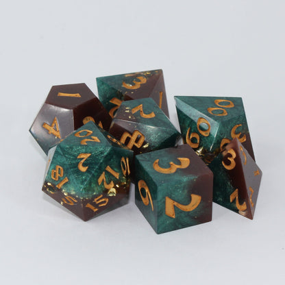 Druidic Dreams - Set of 7 Gaming Dice - Roman Font