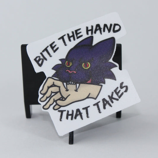 Bite the Hand Sticker - 2 in