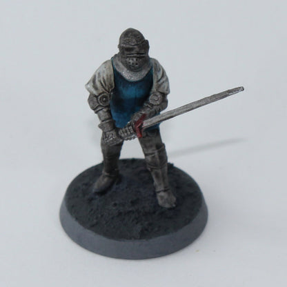 Knight in Silver and Blue - Hand-Painted Tabletop Gaming Miniature - **Second Quality**