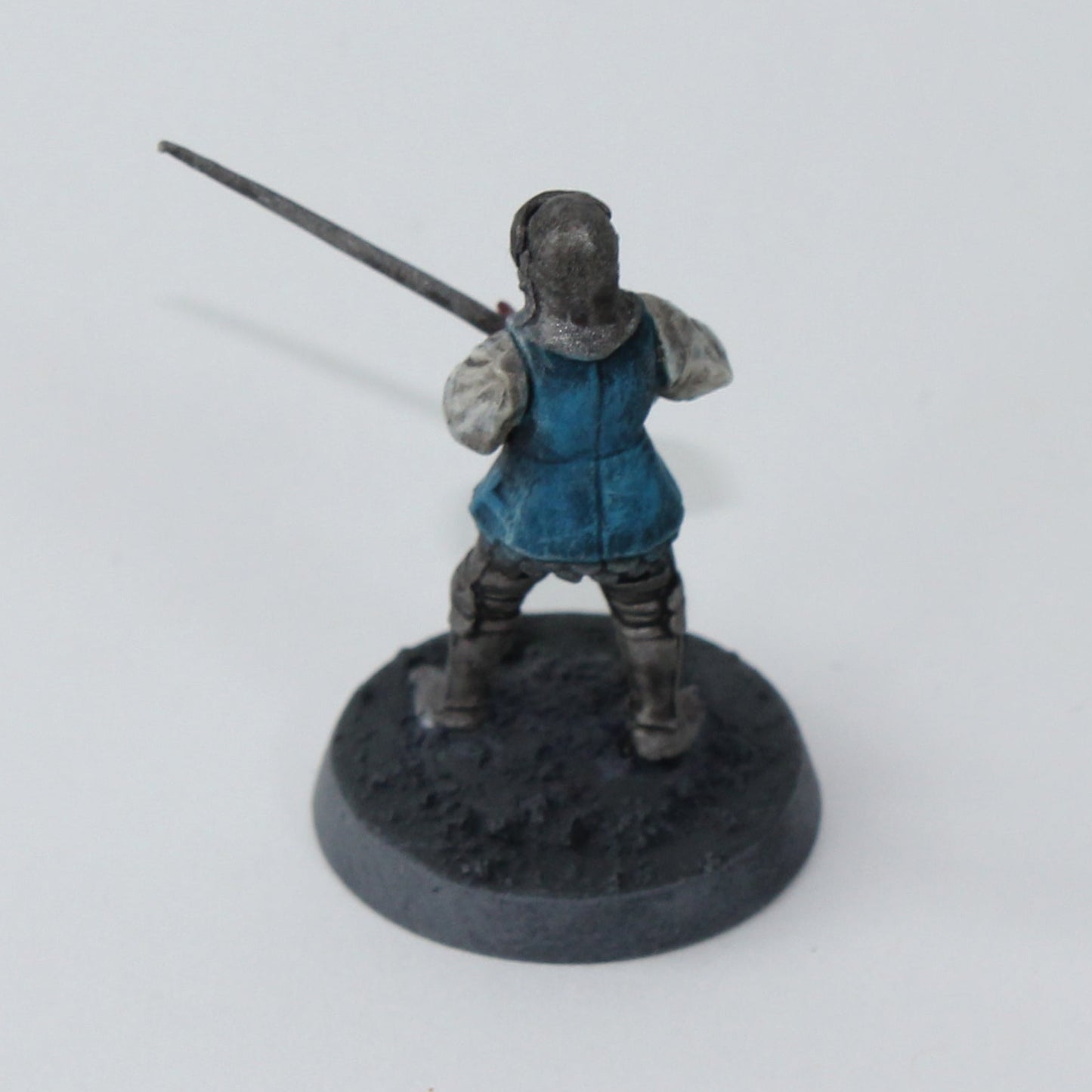 Knight in Silver and Blue - Hand-Painted Tabletop Gaming Miniature - **Second Quality**