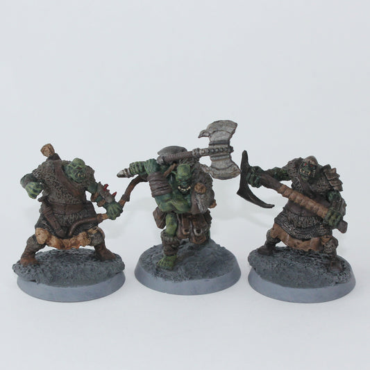 Orc Raiding Party - Hand-Painted Tabletop Gaming Miniature - Orc Trio with Axes and Bow