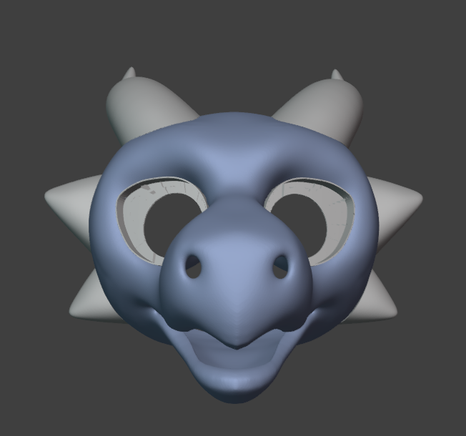 Kobold Fursuit Head Base - TPU, Print-to-Order