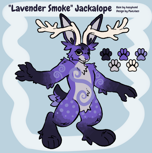 Lavender Smoke Jackalope Adoptable