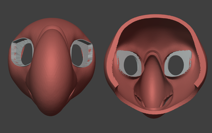 Macaw Fursuit Head Base - TPU, Print-to-Order
