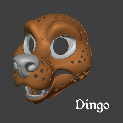 Canine Fursuit Head Bases (3D Printed)