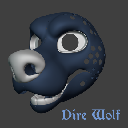 Canine Fursuit Head Bases (3D Printed)