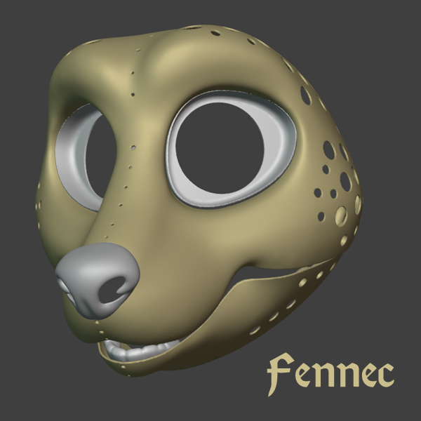 Canine Fursuit Head Bases (3D Printed)