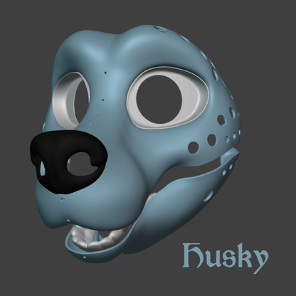 Canine Fursuit Head Bases (3D Printed)