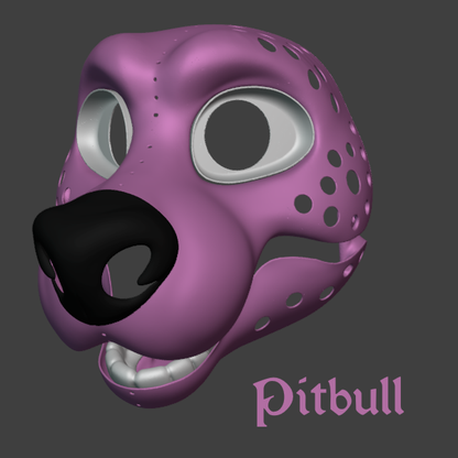 Canine Fursuit Head Bases (3D Printed)