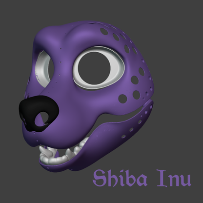 Canine Fursuit Head Bases (3D Printed)