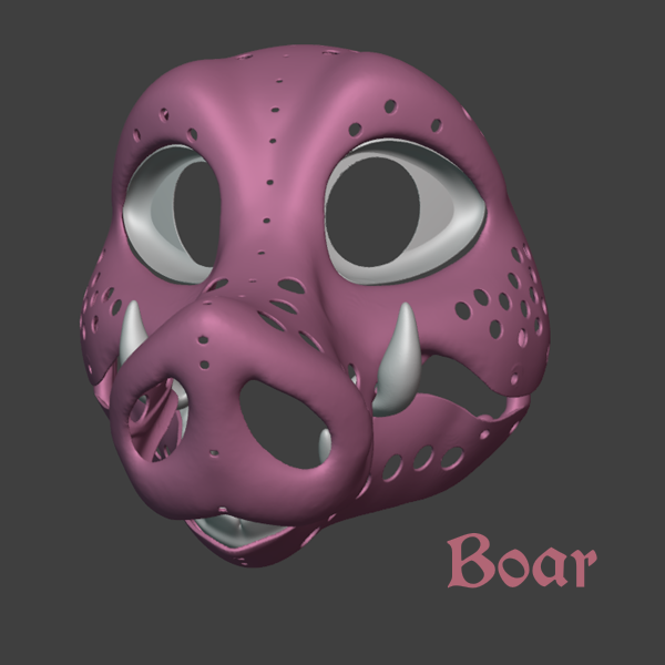 Ungulate Fursuit Head Bases (3D Printed)