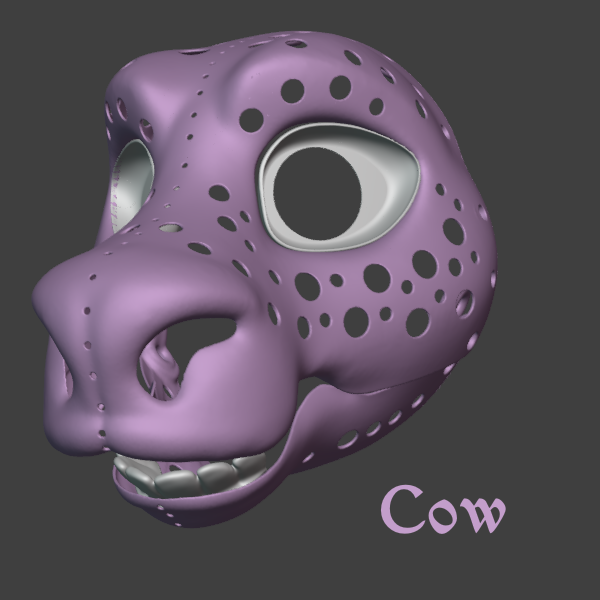 Ungulate Fursuit Head Bases (3D Printed)