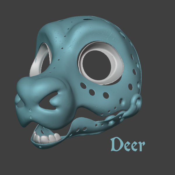 Ungulate Fursuit Head Bases (3D Printed)