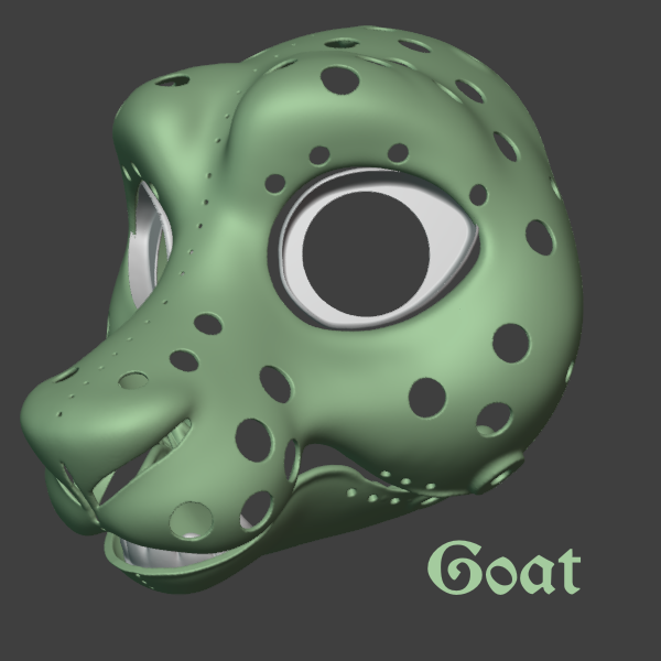 Ungulate Fursuit Head Bases (3D Printed)