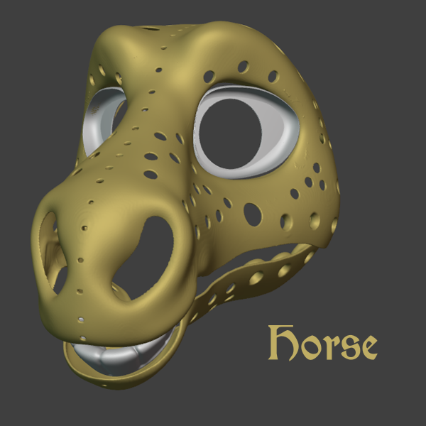 Ungulate Fursuit Head Bases (3D Printed)