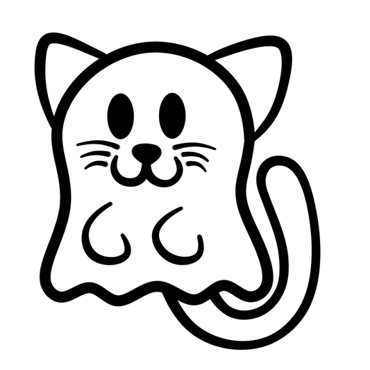 Ghost Kitty Glowing Sticker - 2.5 in