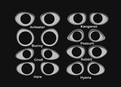 Fursuit Follow-Me Eye Cups - PLA, Print-to-Order