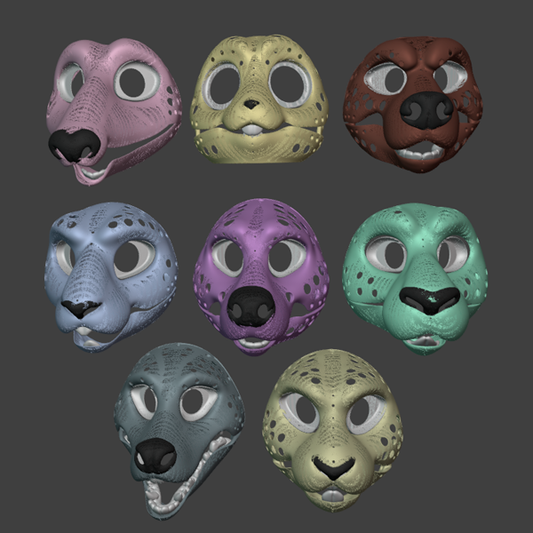 Uncommon Fursuit Head Bases (3D Printed)