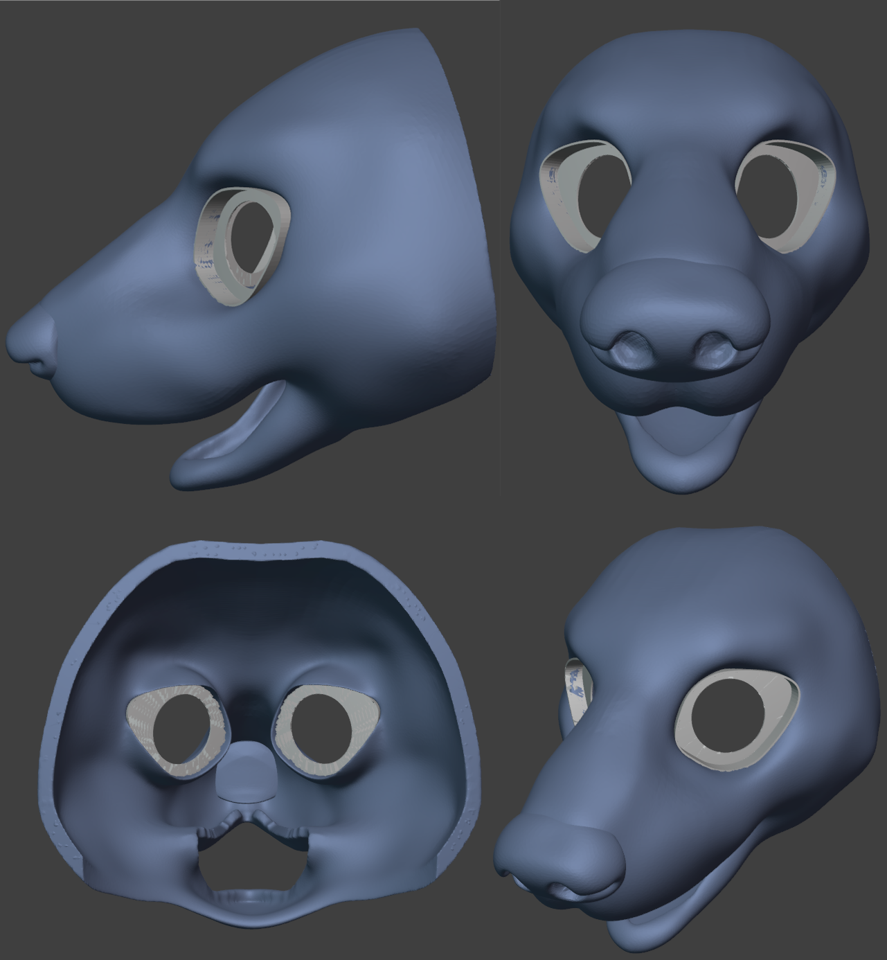 Badger Fursuit Head Base - TPU, Print-to-Order