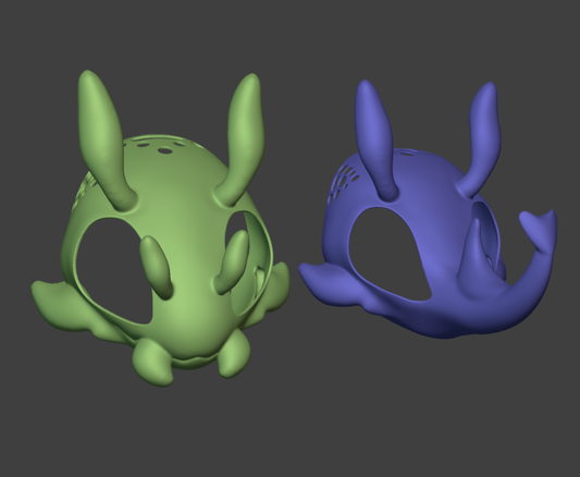 Arthropod Fursuit Head Bases (3D Printed)