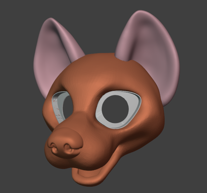 Fox/Canine Fursuit Head Base - TPU, Print-to-Order