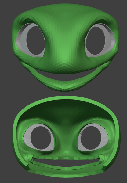 Amphibian Fursuit Head Base - TPU, Print-to-Order