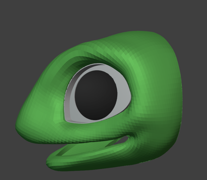 Amphibian Fursuit Head Base - TPU, Print-to-Order