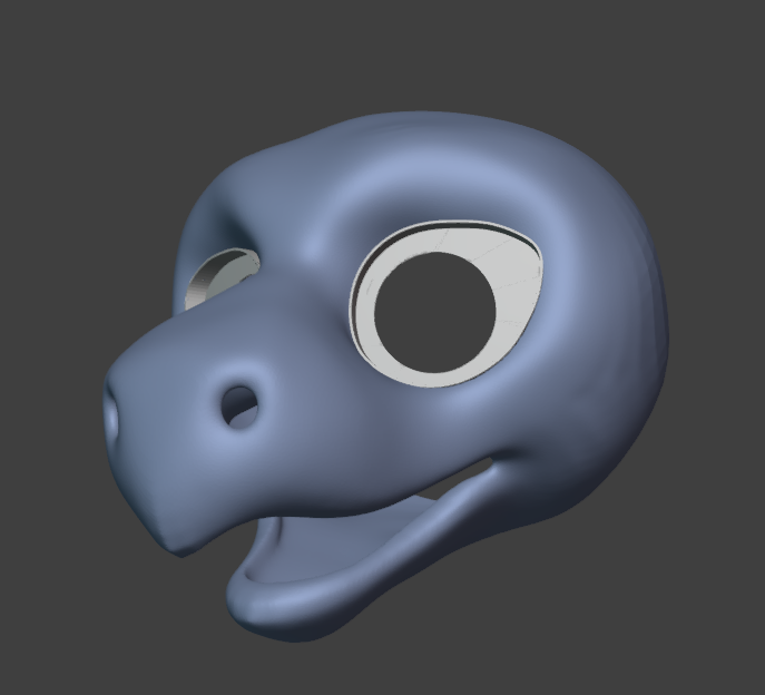 Kobold Fursuit Head Base - TPU, Print-to-Order
