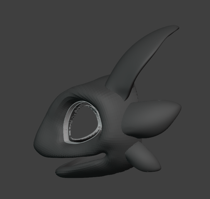 Nightfury Fursuit Head Base - TPU, Print-to-Order