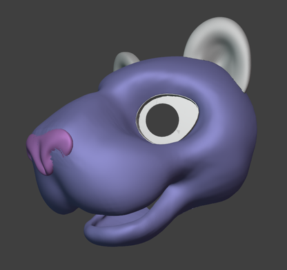 Big Cat Fursuit Head Base - TPU, Print-to-Order