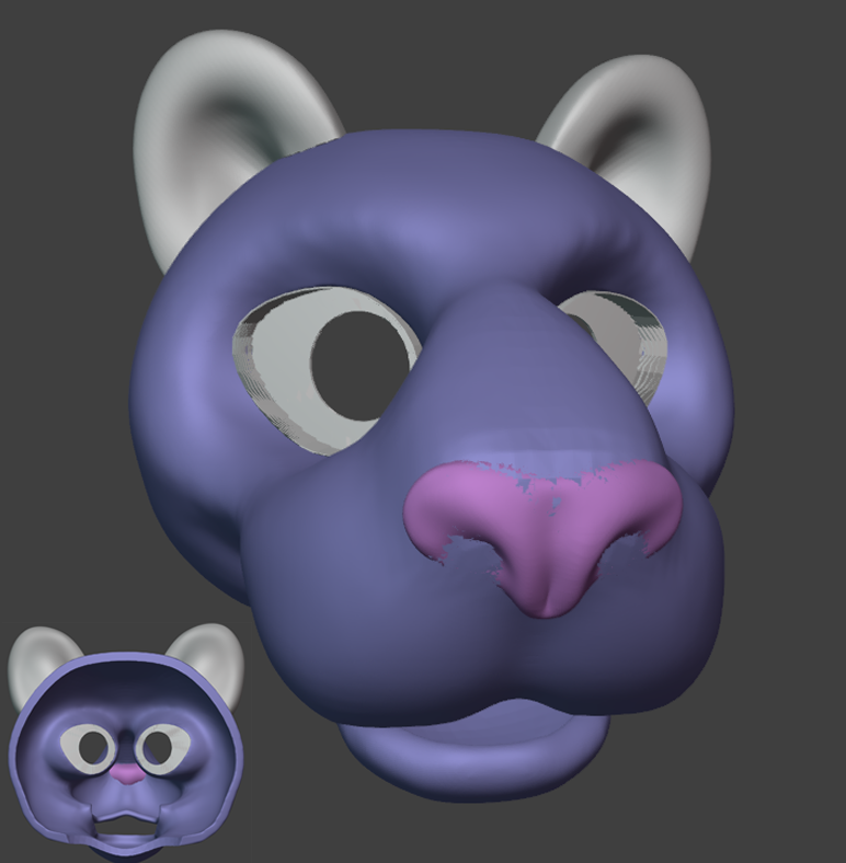 Big Cat Fursuit Head Base - TPU, Print-to-Order