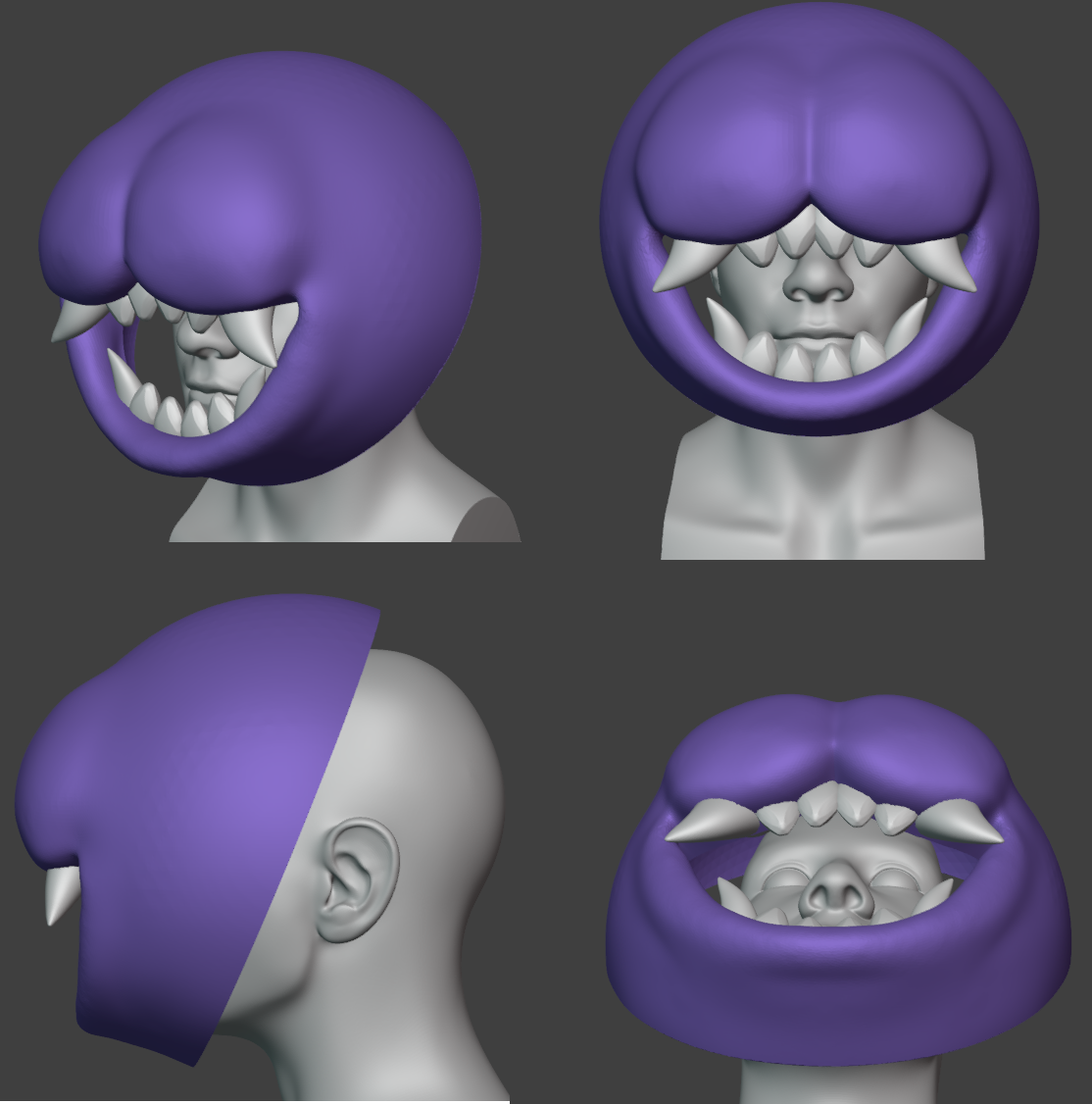 Screech Fursuit Head Base (TPU)