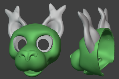 Small Cat Fursuit Head Base - TPU, Print-to-Order