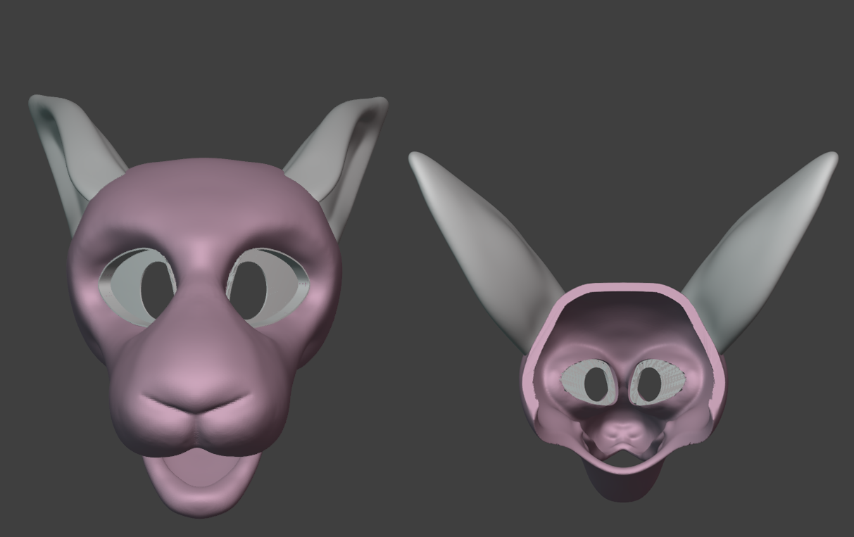 Vernid Fursuit Head Base - TPU, Print-to-Order